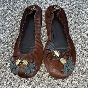 Tory Burch calf hair flats